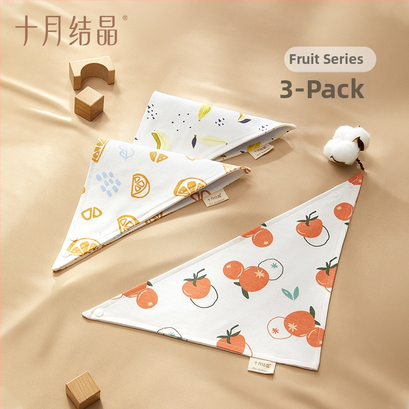 October Crystal Triangle Bib - Medvilnė, Unisex, Skirtas Naujagimiams