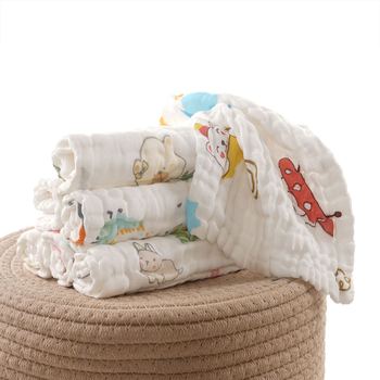 Šešių sluoksnių marlės kvadratinė servetė, 100% medvilnė, kūdikiams, viengyslė siūlė, sugėrimas 0–5 s