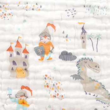 Šešių sluoksnių marlės kvadratinė servetė, 100% medvilnė, kūdikiams, viengyslė siūlė, sugėrimas 0–5 s