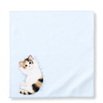 Veido rankšluostis su kačiuko motyvu (polieasterio-pamudo mišinys, 100D siūlai, spausdinimas, 140–170 g)
