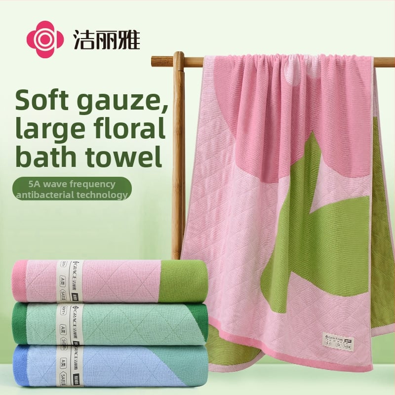 Kūdikio trių sluoksnių marle rankšluostis, 50% medvilnė / 50% viskozė, 32 siūlai, kraštų siuvimas, 200–300 g