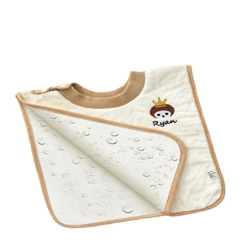 Kangbeibang Vaikų Bib - Atsparus vandeniui veido ploviklis vaikams, daugiafunkcinis medvilninis bib dantų šepetėliams ir šluostymui, tinkamas 0–8 metų amžiaus vaikams, vienos spalvos arba karikatūrų raštas, Saugos lygis A