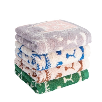 Kūdikio rankšluostis iš 100% medvilnės, džakardiniais dizainas katės grafiti – 150D, 80–100g