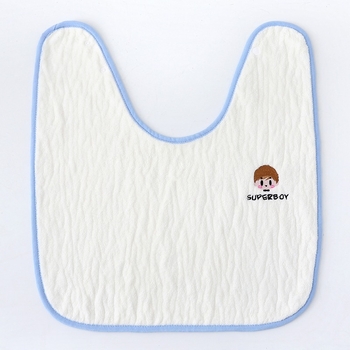 Vaikų vandeniui skirtas veido ir valgymo rankšluostis — coral fleece, siuvinėjimas ir apipjaustymas, amžius 2–8 m