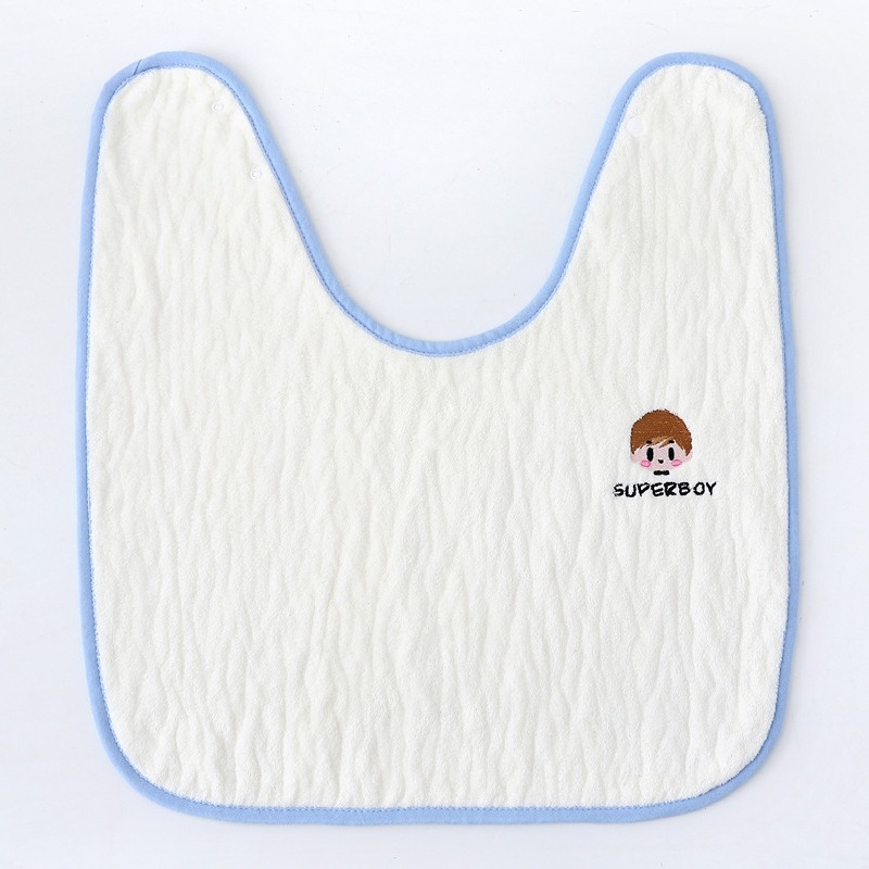 Vaikų vandeniui skirtas veido ir valgymo rankšluostis — coral fleece, siuvinėjimas ir apipjaustymas, amžius 2–8 m