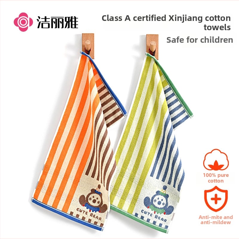 Grace/Jie Liya kūdikio rankšluostis iš 100% medvilnės – sugeriantis, minkštas, odai malonus; plokščias audinys, siuvinėtos kraštinės, 50–80 g, 32 siūlai, prekės kodas 251420