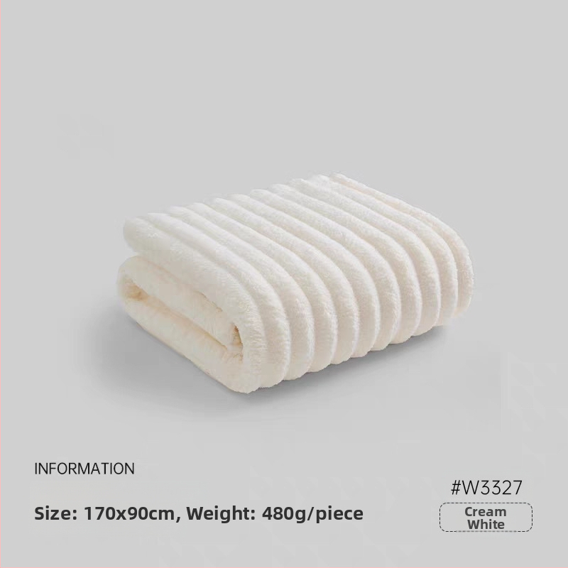 Vonios rankšluostis - poliesterio pluoštas, 300–400 g, storas, minkštas, neatskiria pluoštų