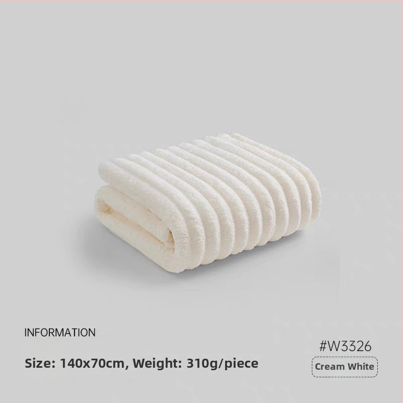 Vannitoa rätik - polüestri kiud, 300–400 g, paksenenud, pehme, ei eralda kiude