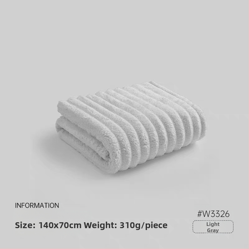 Vonios rankšluostis - poliesterio pluoštas, 300–400 g, storas, minkštas, neatskiria pluoštų