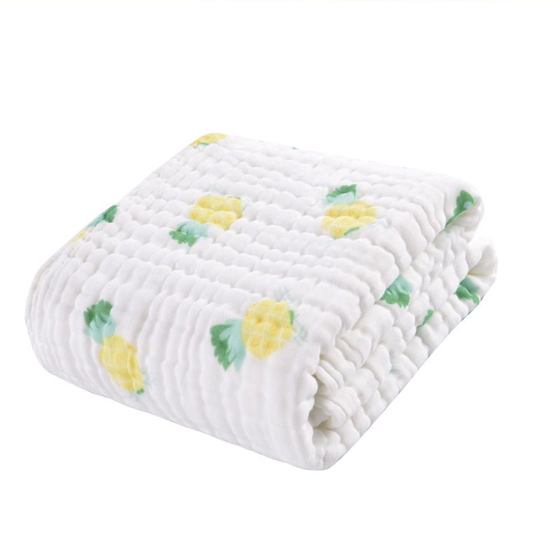 Kūdikio vonios rankšluostis iš grynos medvilnės marlės, 9 sluoksniai, 40s siūlai, Cartoon spausdinimas, greitas džiūvimas