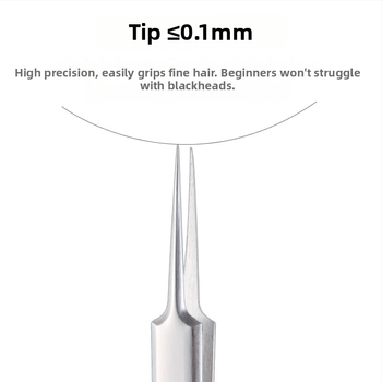 Izilin nerūdijančio plieno spuogų adatos rinkinys, 5 vnt., dėžutėje, dviejų galų