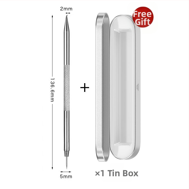 Išlenkta aknės adata – nerūdijančio plieno, ištraukimo įrankis juodoms dėmėms