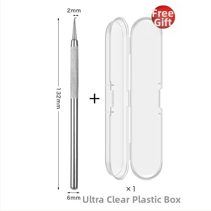 Išlenkta aknės adata – nerūdijančio plieno, ištraukimo įrankis juodoms dėmėms