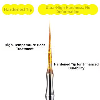 Dviejų galų nerūdijančio plieno spuogų adata — ypač aštrus valymo įrankis juodoms dėmėms ir spuogams šalinti, šveičiamasis ir išėmimo įrankis