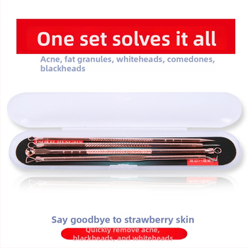 Huashun Nerūdijančio plieno 4 dalių spuogų ir juodųjų dėmių įrankių rinkinys