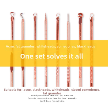 Huashun Nerūdijančio plieno 4 dalių spuogų ir juodųjų dėmių įrankių rinkinys