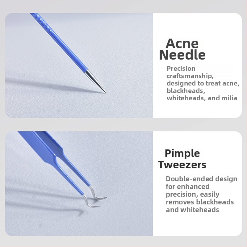 Marian akne nõel ja klipside komplekt, roostevaba teras, 5-aastane kõlblikkusaeg