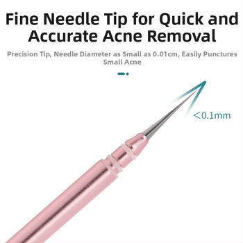 Akné ihla: prenosné dvojhlavé nástroj z nerezovej ocele na vytláčanie pupienkov; pôvod Yangjiang, Guangdong; dlhá trvanlivosť; kozmetický nástroj: ihla na akné