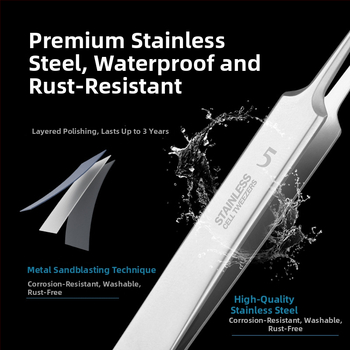 Yiliren ihne odstraňovanie akné s pinzetou na čierne bodky, No.5 klip, nerezová oceľ