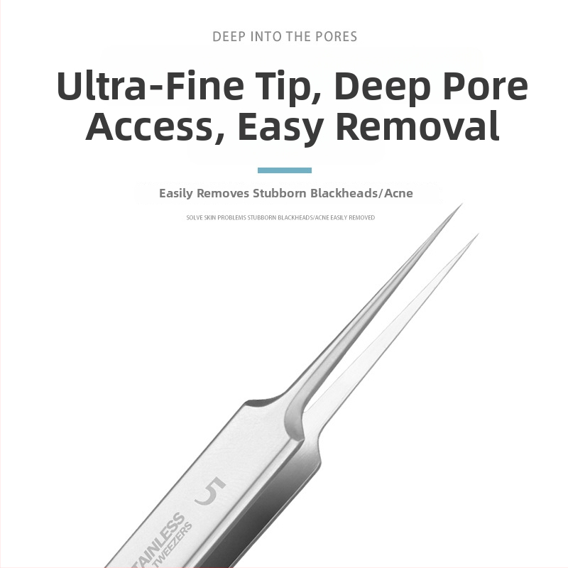 Yiliren ihne odstraňovanie akné s pinzetou na čierne bodky, No.5 klip, nerezová oceľ