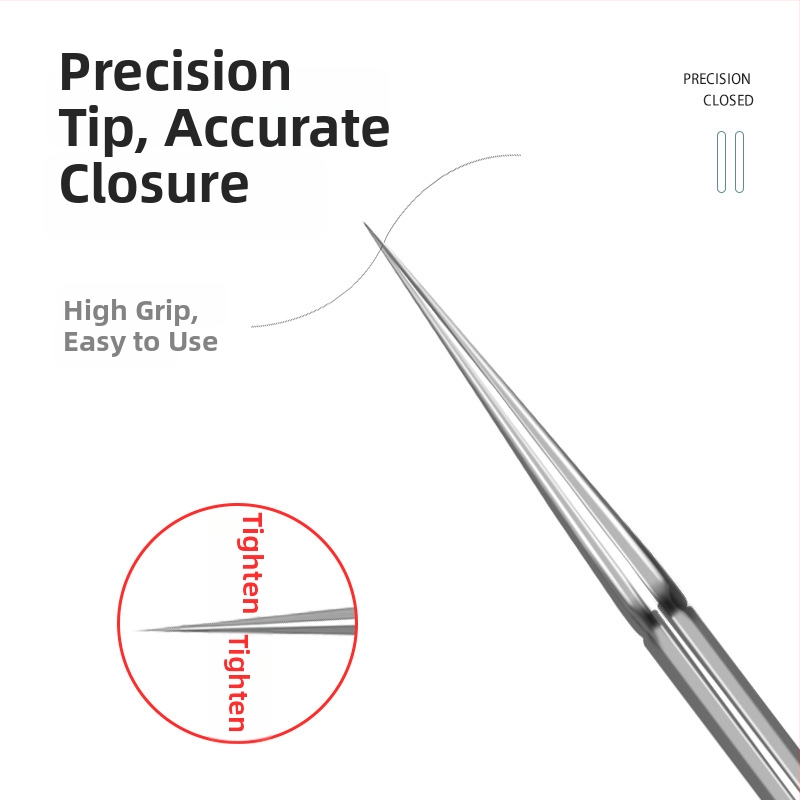 Yiliren ihne odstraňovanie akné s pinzetou na čierne bodky, No.5 klip, nerezová oceľ