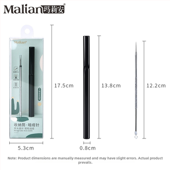 Акне игла Marianne — неръждаема стомана, тънка и неплъзгаща се, за грижа на Т-зоната и премахване на черни точки