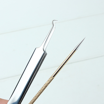 Fangling age set alata za akne od nehrđajućeg čelika, 2 dijela, u metalnoj kutiji