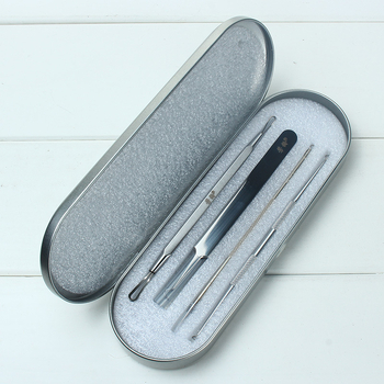 4-частен комплект от неръждаема стомана за игли za акне – за премахване на черни точки, козметичен инструмент за лице