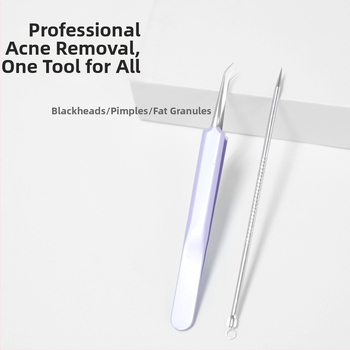 Etude 2 dalių aknės adatų rinkinys, nerūdijantis plienas, veido valymo įrankis