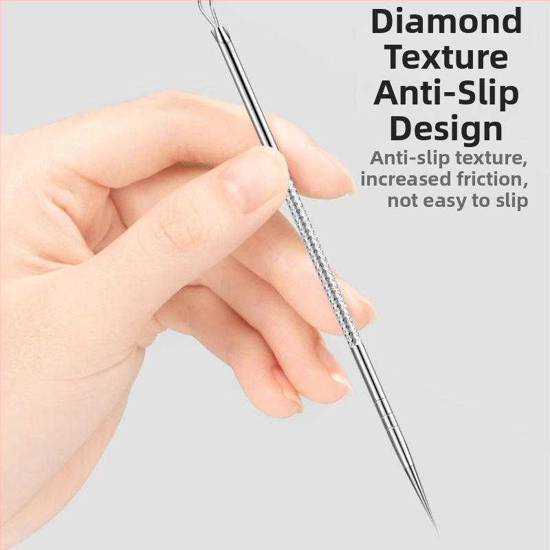 Roostevabast terasest akne nõelade komplekt, 5-osaline, täiustatud, täpne mustpeade ja pooride ekstraktor