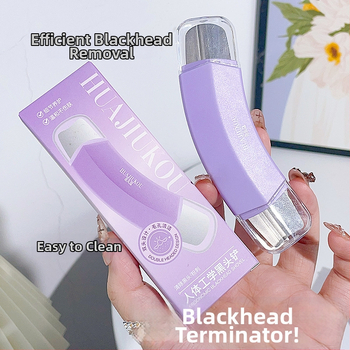 Ergonomiškas dviejų galvučių juodųjų dėmių šalinimo įrankis, nerūdijantis plienas.