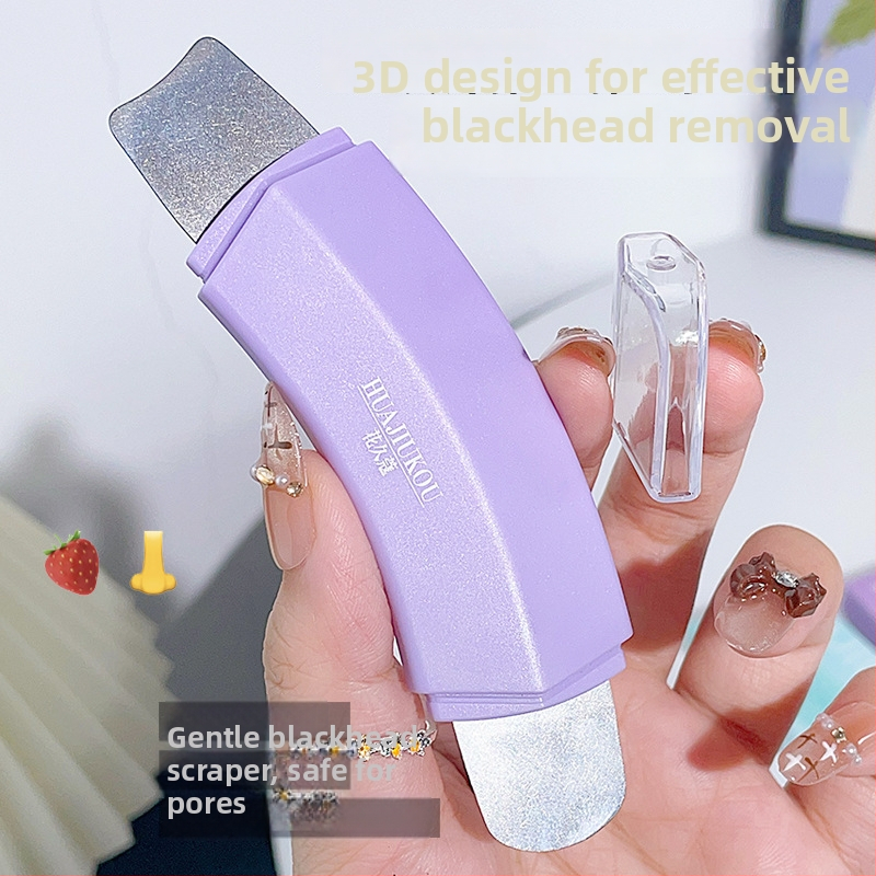 Ergonomiškas dviejų galvučių juodųjų dėmių šalinimo įrankis, nerūdijantis plienas.