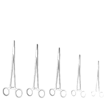 Chirurginis adatų laikiklis iš nerūdijančio plieno – daugkartinis naudojimas, su pilnų dantų žandikauliais siuvimui, pakuotė 1 vnt