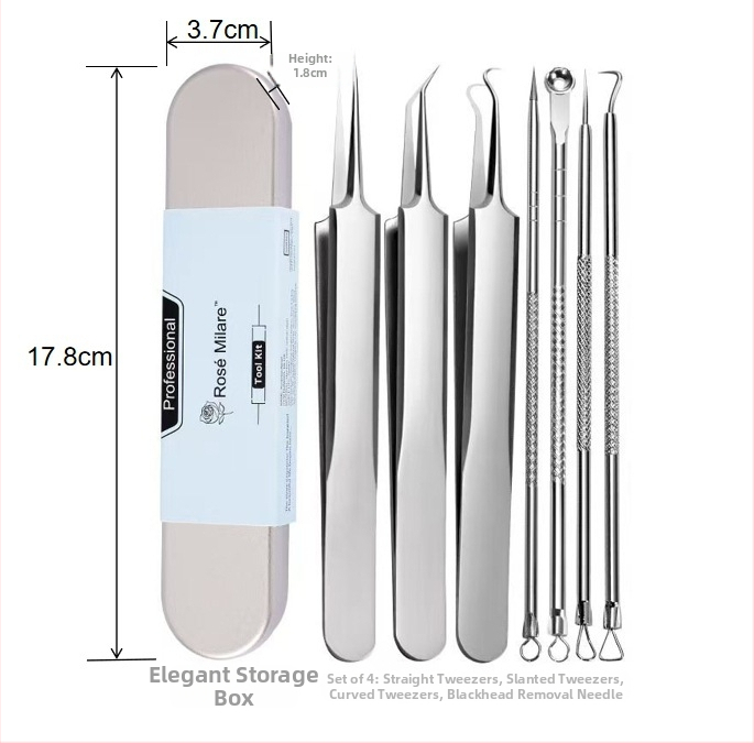 Mirar nerūdijančio plieno spuogų įrankių rinkinys namų naudojimui, 5 metų tarnavimo laikas