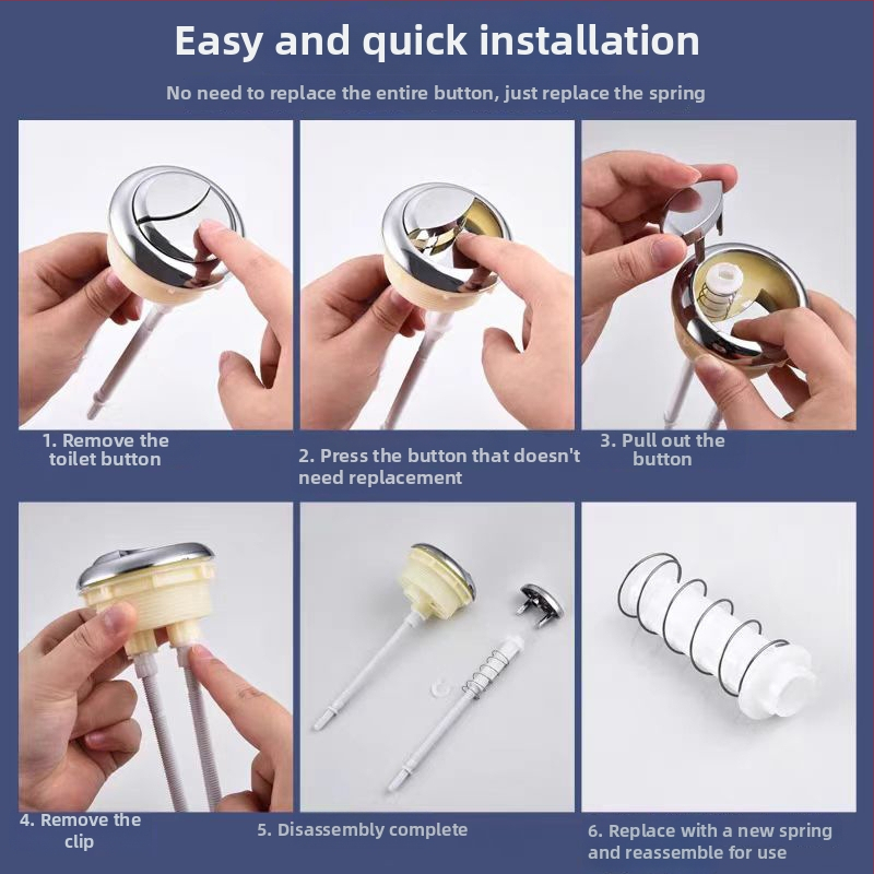 Toaletes vāka atsperes, 304 nerūsējošā tērauda, kompresijas atsperes klozetam ar tualetes pogu, FB-66, Fubang spring