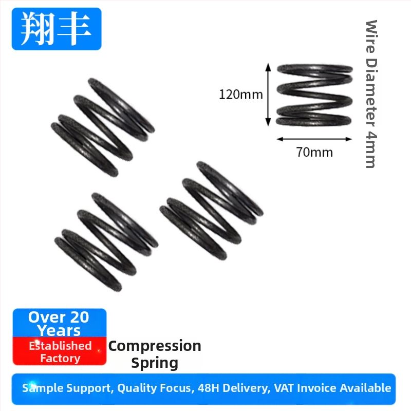 Kompresijas atsperes no atsperu tērauda – modeļi 3.0 un 0.7; slodze 100; kompresijas limits 100
