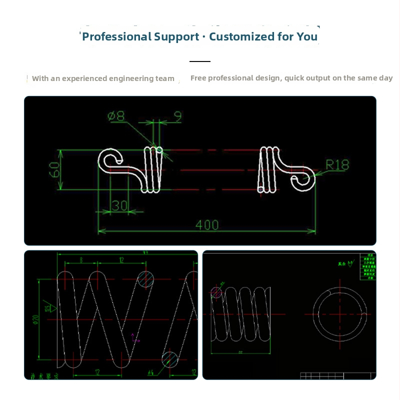 304 nerūsējošā tērauda kompresijas atsperes mēbelēm un mehāniskajam/elektroniskajam piederumam — Jieqiao