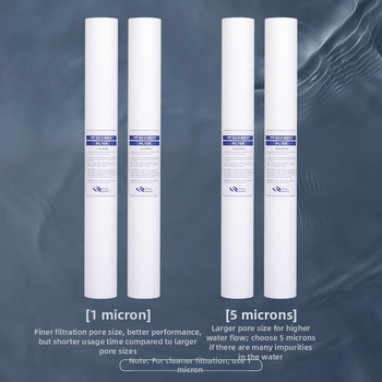 Vandens valymo filtro elementas – polipropilenas, PP medvilnės filtras, priekinis montavimas, 500 L/h