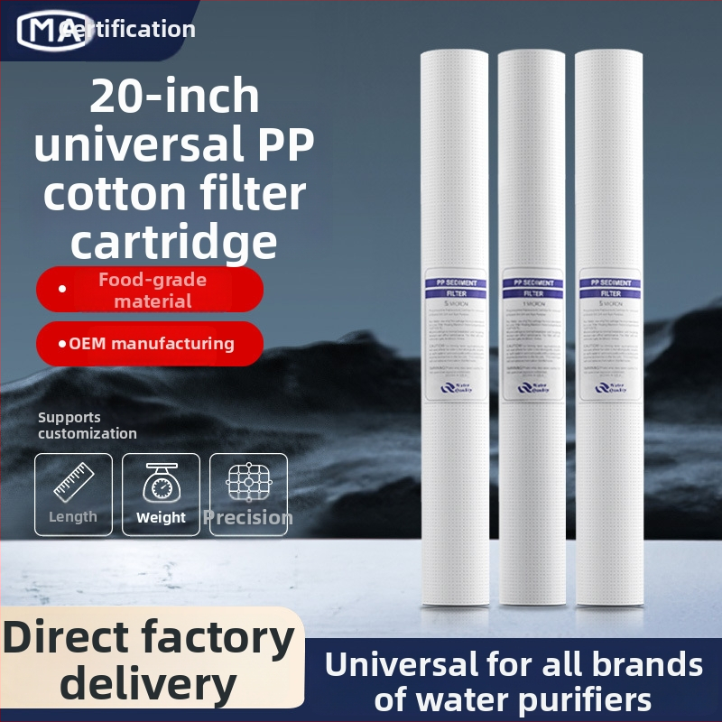 Vandens valymo filtro elementas – polipropilenas, PP medvilnės filtras, priekinis montavimas, 500 L/h