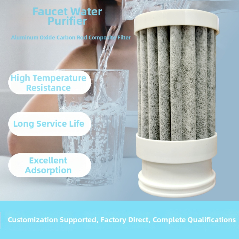 Vandens filtravimo elementas čia: sinterizuotos anglis, PP vata ir ABS korpusas; srautas 2 L/min; universalus modelis; skirtas priekinio vandens filtro buteliukei; sunkieji metalai pašalinami.