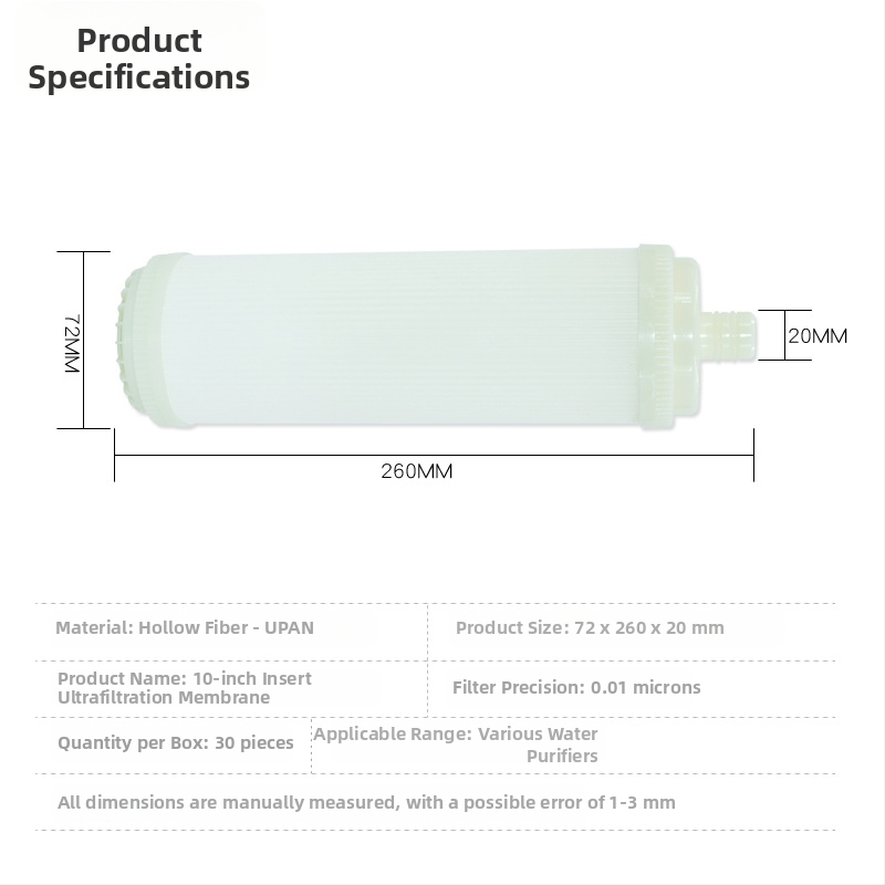 Wei Hong WH0018 ultrafiltracijos membraninio filtravimo elemento vandens valytuvui – UPAN medžiaga, talpa 6000 L