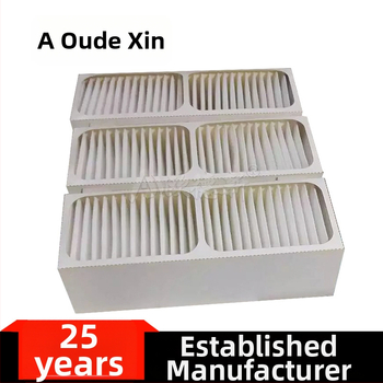 Φίλτρο με πλάκες και πλαίσιο για βιομηχανική αεροφιλτράρισμα, αναδιπλούμενο στοιχείο φιλτραρίσματος, ίνες γυαλιού και χαρτί φιλτραρίσματος, θερμοκρασία λειτουργίας 500