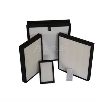 Φίλτρο με πλάκες και πλαίσιο για βιομηχανική αεροφιλτράρισμα, αναδιπλούμενο στοιχείο φιλτραρίσματος, ίνες γυαλιού και χαρτί φιλτραρίσματος, θερμοκρασία λειτουργίας 500