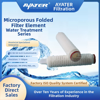 Στοιχείο φίλτρου για PP μικροπορωτική μεμβράνη, pleated δομή, PTFE, 0.22 μm, διεπαφή 226