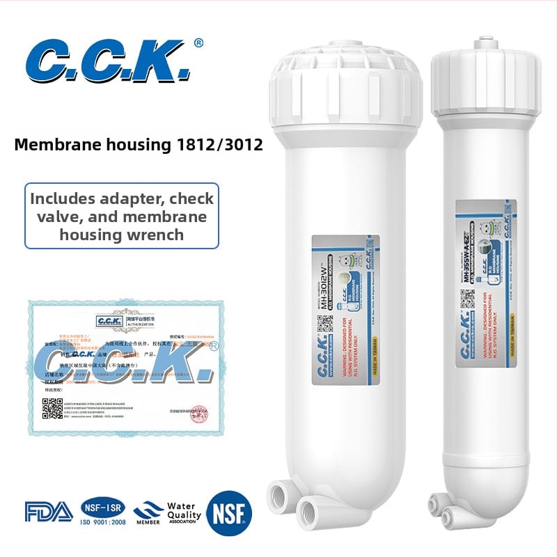 Namų vandens valymo membranų korpusas, modelis 1812/3012, PP, talpa 50-800G, skirtas tiesiam gerimui