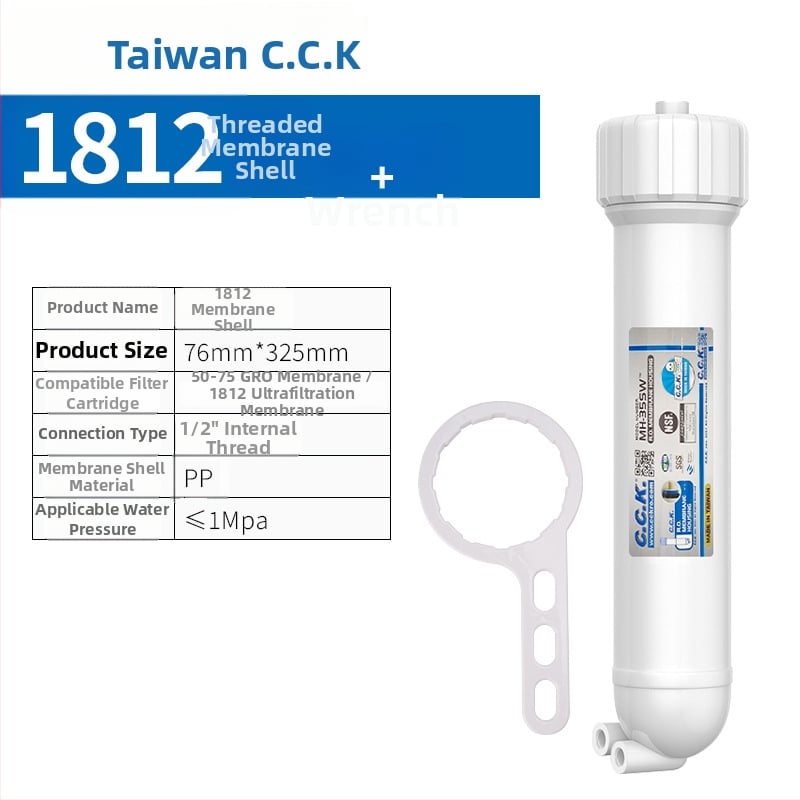 Namų vandens valymo membranų korpusas, modelis 1812/3012, PP, talpa 50-800G, skirtas tiesiam gerimui