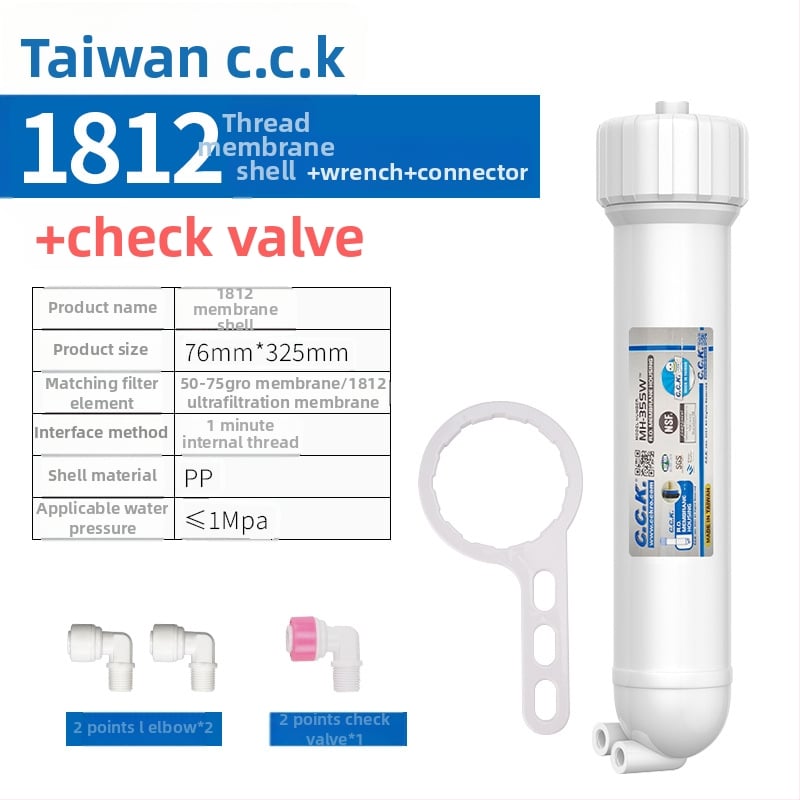 Namų vandens valymo membranų korpusas, modelis 1812/3012, PP, talpa 50-800G, skirtas tiesiam gerimui
