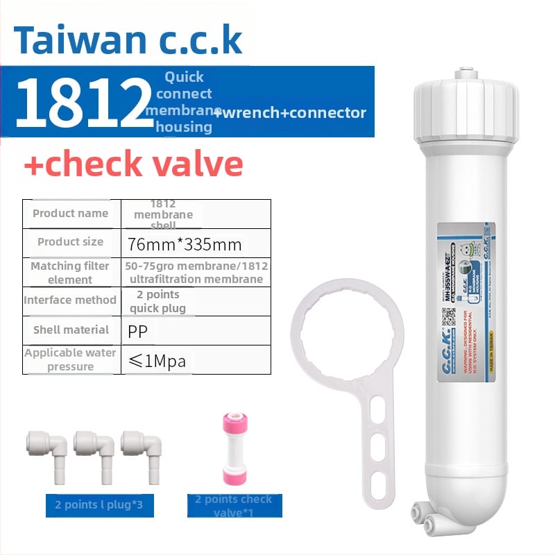 Namų vandens valymo membranų korpusas, modelis 1812/3012, PP, talpa 50-800G, skirtas tiesiam gerimui