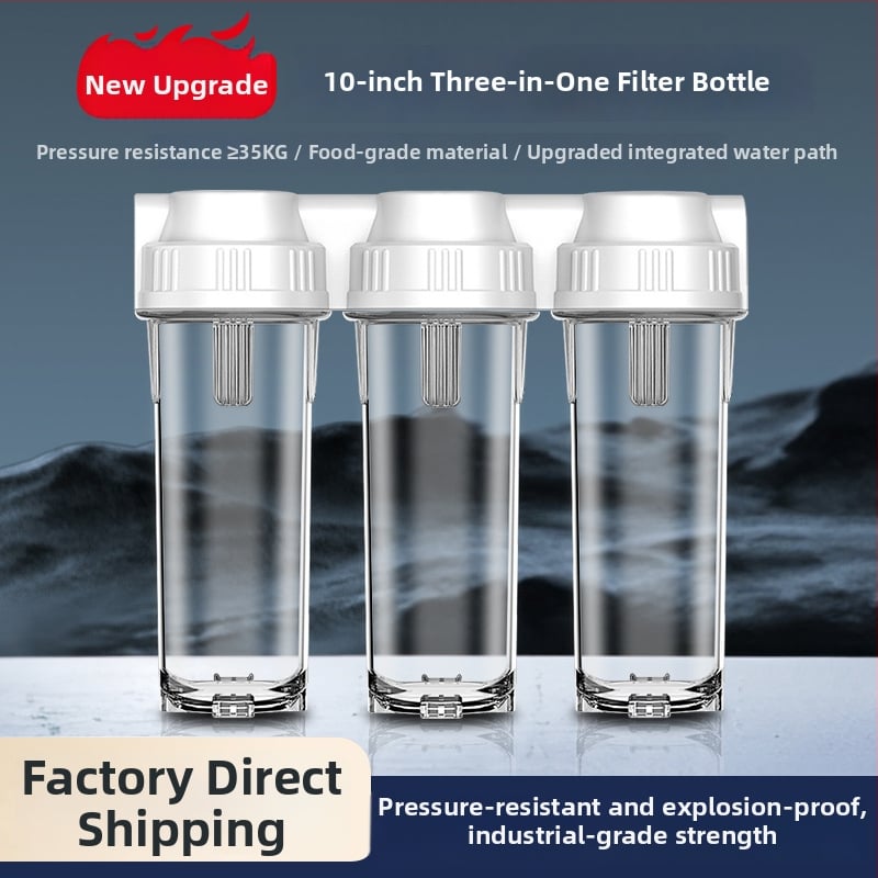 Priešfiltras vandens valytuvas, trijų etapų filtro buteliukas, PP/PET, prekės ženklas One Billion Hours