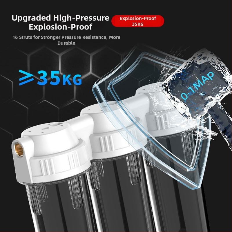 Priešfiltras vandens valytuvas, trijų etapų filtro buteliukas, PP/PET, prekės ženklas One Billion Hours